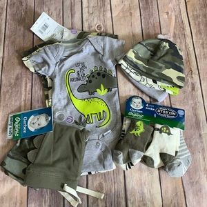 NWT Baby Boy Newborn dinosaur bundle